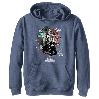 Abbildung von Marvel Jungen Doctor Strange im Multiversum des Wahnsinns Magic Glitch Hoodie, Heather Navy, S