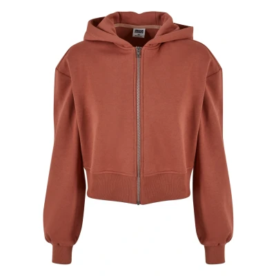 Abbildung von Urban Classics Short Sweatjacke, Damen, Größe: XL, Terracotta