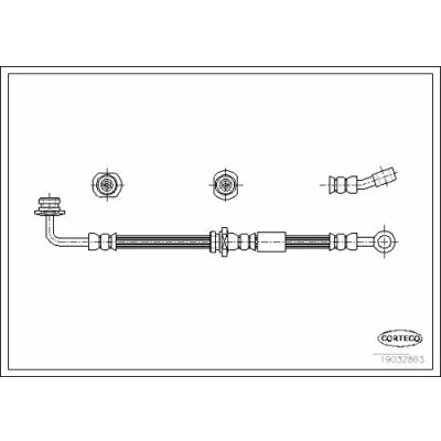 Abbildung von CORTECO 19032863 Bremsschläuche Vorderachse links 530 SUZUKI: Jimny SUV