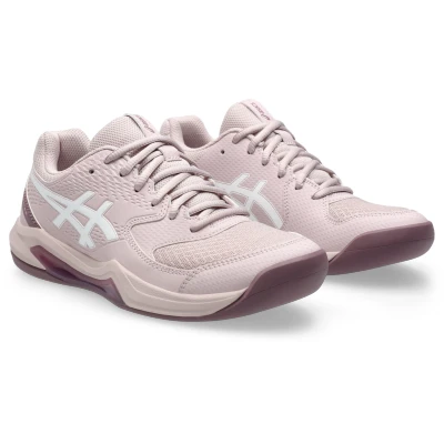 Abbildung von Asics Geldedicate 8 Indoor Tennisschuh für Teppichböden, Damen, Größe: 39.5, Watershed rose/white Schuhe