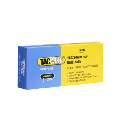 Abbildung von TACWISE 0395 Stauchkopfnägel Brad Typ 18G / 15 mm, verzinkt, Silberfarbig, 20mm, 5000 Stück