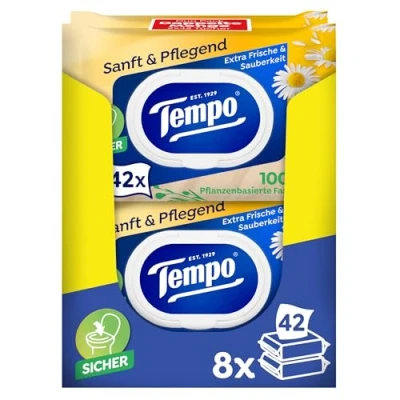 Abbildung von Tempo Feuchttücher Sanft &amp; Pflegend Duo Pack 1 lagig