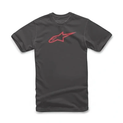 Abbildung von Alpinestars Heritage Blaze Tee Herren T Shirt, Sportlicher Kurzarmshirt, Körperbetonter Schnitt, Outdoor Sportswear , BLACK/RED S
