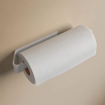 Abbildung von Designfabrik Hamburg Küchenrollenhalter DFHH KRH, Aluminium Vollmaterial, ohne Bohren, abrutschsicher
