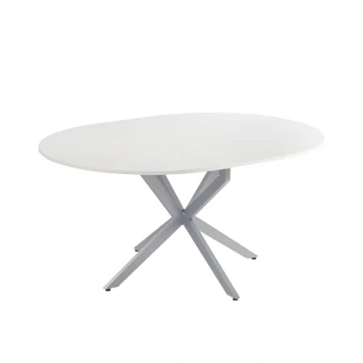 Abbildung von Vicco Esstisch Loyd, Weiß/Grau, 120 x 76.5 cm ausziehbar