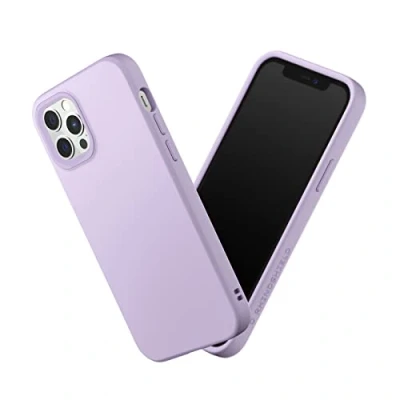 Abbildung von RhinoShield Case kompatibel mit [iPhone 12/12 Pro] SolidSuit Stoßdämpfende &amp; schlanke Schutzhülle Premium Finish 3.5 Meter Fallschutz Austauschbare Kamera Ringe Violett