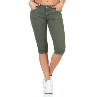 Abbildung von Hailys Damen Capri Jeans Shorts Je44nna knielange Jeanshose FUR 0915258 3 Khaki XL
