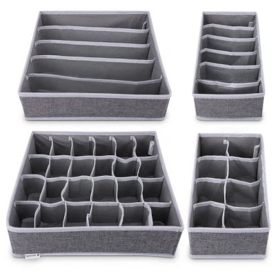 Abbildung von Navaris Aufbewahrungsbox Organizer für Wäsche 4 Boxen in verschiedenen Größen (4 St)