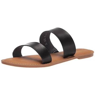 Abbildung von Amazon Essentials Damen Sandale mit Zwei Bändern, Schwarz, 37 EU