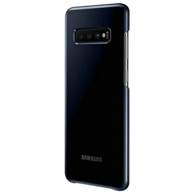 Abbildung von Samsung Galaxy S10 Hülle Kunstleder Hard Case/Backcover Handyhülle Schwarz