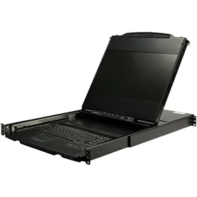 Abbildung von StarTech.com KVM Konsole HD 1080p mit zweifache schiene Ein(DVI/VGA) Port 17&quot; LCD Monitor für Netzwerkschrank/Serverrack 1HE Schublade Kabeln USB Unterstützung (RKCOND17HD)