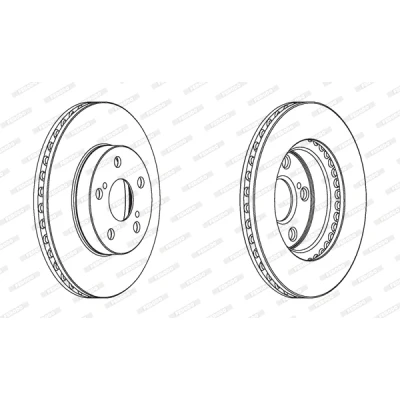 Abbildung von FERODO PREMIER DDF1886C Bremsscheibe 255 22 5 Belüftet beschichtet ohne Schrauben TOYOTA: Prius II Liftback
