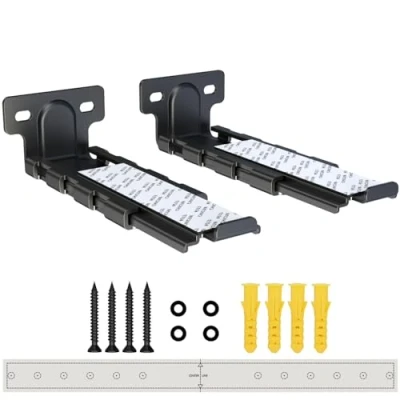 Abbildung von Agandax Soundbar Wandhalterung, Universale Lautsprecher Wandhalterung mit Tiefenverstellung, für Bose/Denon/Samsung Smart Soundbar, Halterung am Tv rutschfeste Eva Pads, bis max 15Kg