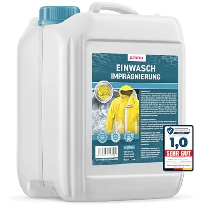 Abbildung von Plintex Einwaschimprägnierung für Outdoor und Funktionskleidung Imprägnierschaum (Softshell, Gore tex, Skibekleidung, Motorradbekleidung), Imprägnierung Waschmaschine