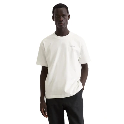 Abbildung von Marc O&#039;Polo Short Sleeve CREW NECK Artwork Tshirt print, Herren, Größe: Large, Egg white