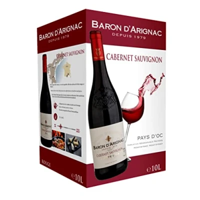 Abbildung von Baron d&#039;Arignac Rotwein Cabernet Sauvignon IGP Pays d&#039;Oc Bag in Box BIB 10L (1 x 10L)