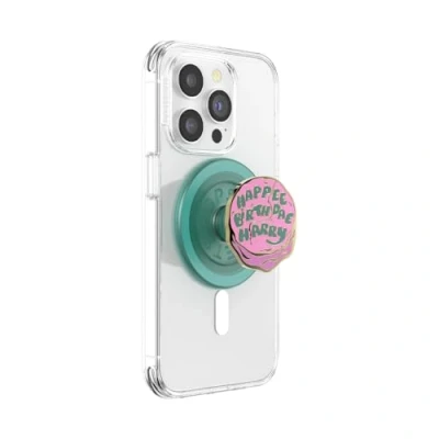 Abbildung von PopSockets: PopGrip Round für MagSafe Inklusive Adapterring Ausziehbarer Sockel und Griff mit einem Austauschbarem Top Smartphones Hüllen Happee Birthdae Harry