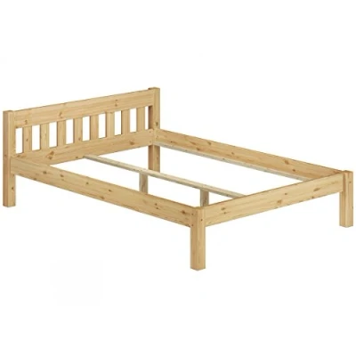 Abbildung von ERST HOLZ Bett Breites Bettgestell Massivholz Kiefer 180x200, Kieferfarblos lackiert