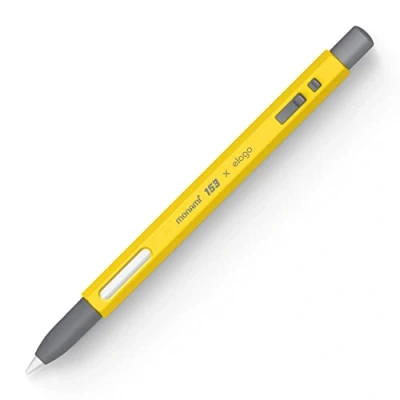 Abbildung von elago X MONAMI Pencil Hülle Kompatibel mit Apple 2. Generation Schutzhülle, Strapazierfähiges Silikon, Klassisches Design, Magnetischer Aufladung und Double Tap (Gelb)