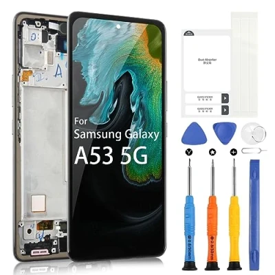 Abbildung von ARSSLY LCD Bildschirm für Samsung Galaxy A53 5G SM A536B A536U A536E 6,5 Zoll Display Digitizer Touchscreen Assembly mit Werkzeugen (Schwarz Rahmen, Incell)