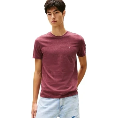 Abbildung von Tommy Jeans Men&#039;s TJM XSLIM Jaspe Htr Tee EXT DM0DM20363, Red, L, Rot (Red Wine Htr), L