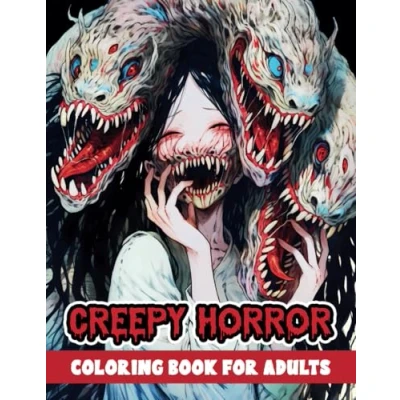 Abbildung von Creepy Horror Coloring Book for Adults: A Terrifying Collection of Scary, Gory, Abnormality Dark Fantasy Adults and Teens Mindfulness Relaxation