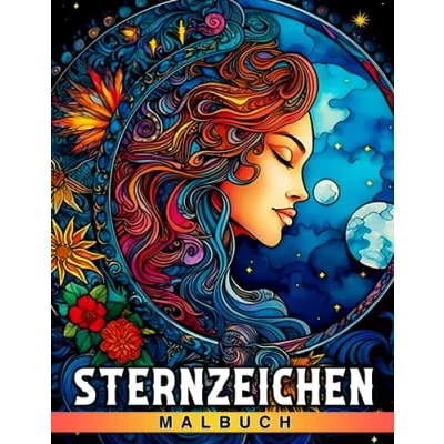 Abbildung von Sternzeichen Malbuch: Entspannen Sie sich mit unserem Malbuch über 50 atemberaubenden Illustrationen, die sowohl für Kinder als auch Erwachsene zum Genießen geeignet sind.