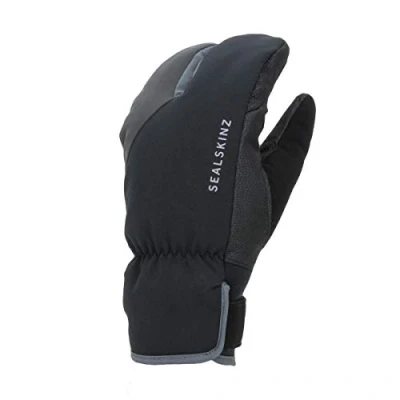 Abbildung von Sealskinz Unisex Extrem Kaltes Wetter Wasserdichter Radhandschuh im Hummerkrallen Stil Schwarz/Grau, S