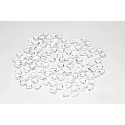 Abbildung von Unbekannt 1000 Deko Steine Herzen 1,2 cm (klar/transparent) // Dekosteine Streudeko Tischdeko Kunststoffherzen PVC Acryl 12mm