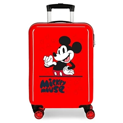Abbildung von Disney Mickey Mouse Fashion Kabinenkoffer, rot, 38 x 55 20 cm, starre ABS Kombinationsverschluss, 34 l, 2 kg, 4 Räder, Handgepäck, kabinenkoffer