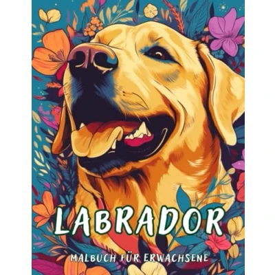 Abbildung von Labrador Malbuch: Malbuch für Erwachsene: 50 bezaubernde Motive zum Entspannen und Genießen. Entdecke die Schönheit der Rasse