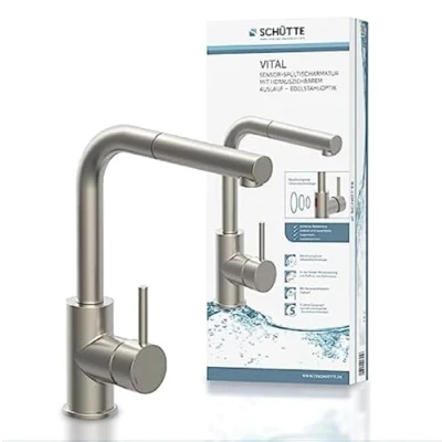 Abbildung von Schütte Spültischarmatur &quot;VITAL&quot;, (1 St.), Infrarottechnologie/Cold Start Fkt./360 schwenkbar /Eco Click Fkt.