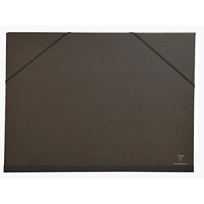 Abbildung von Clairefontaine 48815C Kraft Zeichenmappe (Gummizug, Rücken 30 mm, innen: 50 x 70 cm, außen: 52 72 ideal zur Aufbewahrung Ihrer Werke) schwarz