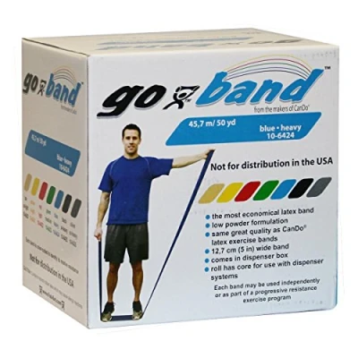 Abbildung von CanDo Trainingsband / Gymnastikband, Länge 45 m, Go Band, blau (schwer)