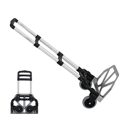 Abbildung von sogesfurniture Aluminium Sackkarre Transportkarre klappbare Handkarre, mit kostenlosem Gummiband für Fixieren der Gegenstände, bis 60kg Tragkraft, BHEU KT 2124