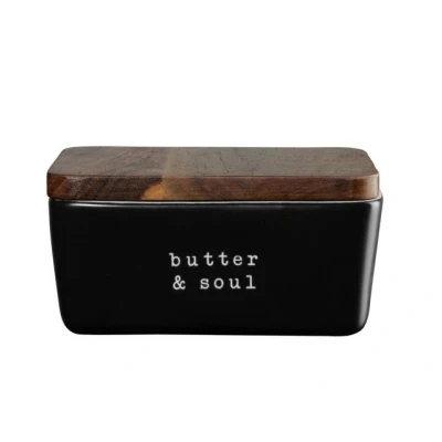 Abbildung von ASA Selection hey! Butterdose butter &amp; soul schwarz 15x10x7,8cm