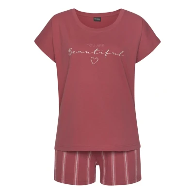 Abbildung von Lascana SET Nachtwäsche Set, Damen, Größe: 32/34, Rot gestreift