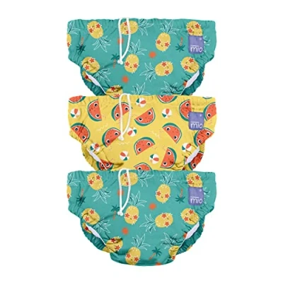 Abbildung von Bambino Mio, revolutionäre wiederverwendbare Schwimmwindel für Babys und Kleinkinder, Jungen Mädchen, 3er Packung, Süß, S (