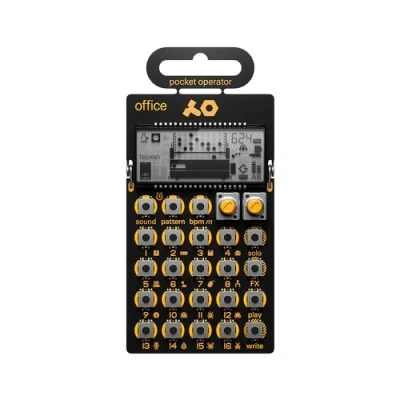 Abbildung von Teenage Engineering PO 24 office Noise Percussion Drumcomputer und Sequencer (Pocket Operator mit 16 Sounds, LCD Display, Lausprecher, punch in Effekte, Step Sequencer, Parameter Lock), Schwarz