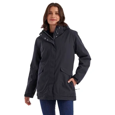Abbildung von killtec Damen Funktionjacke/Outdoorjacke wasserdicht mit abzippbarer Kapuze Jacke, dunkelnavy, 38, 43285 000