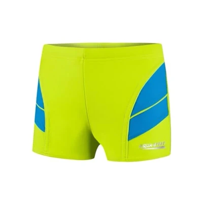 Abbildung von Aqua Speed Kinder Jungen Badehose + gratis eBook Kurze Schwimmhose für Jungs Schwimmen Trunks UV Badebekleidung 82. Grün Blau Gr. 104 Andy