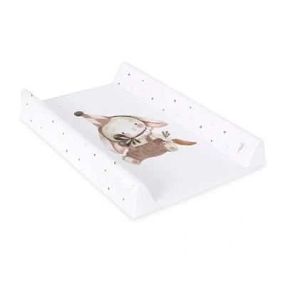 Abbildung von Ceba Baby® Wickelauflage Wickelunterlage 2 Keil Wickelmulde fürs Babybett 70x50 cm Wickeltischauflage mit OEKO TEX® Standard 100 Made in EU Wasserdicht und Abwaschbar Clown Häschen