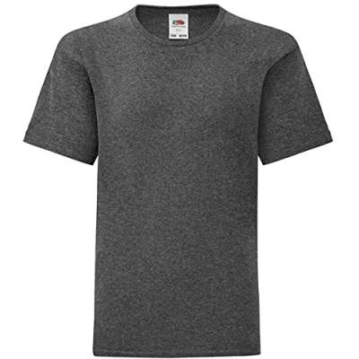 Abbildung von Fruit of the Loom Jungen Iconic T Shirt (14 15 Jahre) (Dunkelgrau meliert)