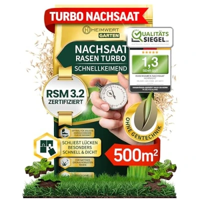 Abbildung von HEIMWERT Rasensamen Nachsaat Grassamen schnellkeimend 10kg