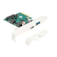 Abbildung von PCI Express x4 Karte zu 1 x extern USB 10 Gbps Type C Buchse + Typ A Buchse, Controller