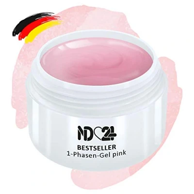 Abbildung von 1 Phasen Gel Pink Mittelviskos 3in1 Easy Allround Uv Nagelgel Made in Germany (30ml)