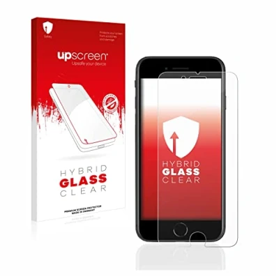 Abbildung von upscreen Schutzglas für Apple iPhone SE 2 / 3 Schutzfolie, Glas Folie [Klar, 9H Panzerschutz, Anti Fingerprint]