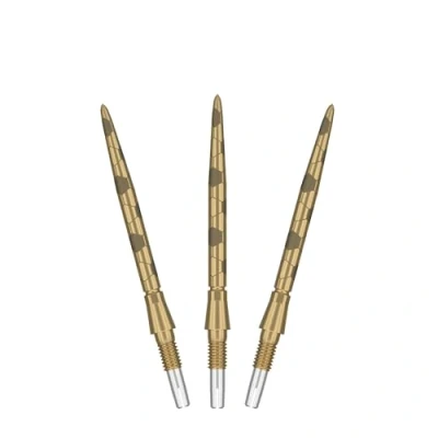 Abbildung von Target Darts Swiss Point Storm Steel Dart Points, Onyx (3er Pack Spitzen) 30 MM Gold Dartspitzen, Ersatzspitzen, Zubehör für Profi