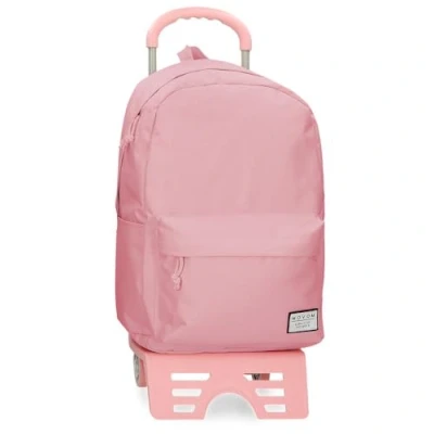 Abbildung von MOVOM Always on The Move Schulrucksack mit Trolley, Rosa, 31,5 x 45 15 cm, Polyester, 21,26 l, Trolley