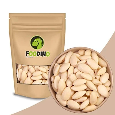 Abbildung von Mandeln blanchiert ganz Mandelkerne ohne Schale Mandel naturbelassen ungesalzen süß ungeröstet 100% Natural 500g 5kg Kerne wiederverschließbar Premium Qualität FOODINO (5kg)